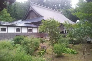 The main building seen from one of the passages.