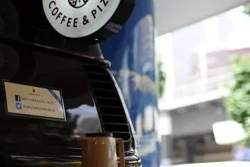 Doctor's Cafe, a mobile van cafe in Yurakucho