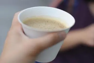 Coffee to go or stay from a mobile cafe