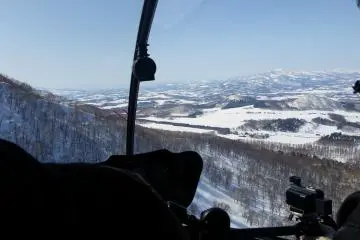 From inside the helicopter