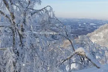 View from the shaded north of Shiribetsu-Dake 