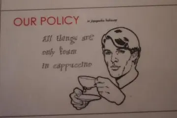 Coffee goes well with the bakery items