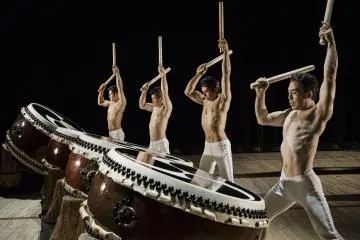 The taiko drum ensemble Kodo hails from Sado Island in Niigata