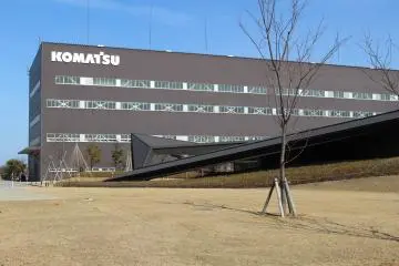 Overlooking Komatsu's headquarters