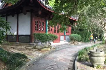 Enjoy the distinct architecture of the rest houses.