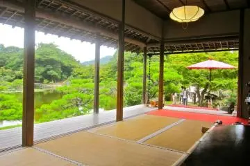 Looking out from the Hoshodai Tea House