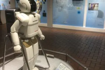 ASIMO, Honda's robot, at the Honda Collection Hall