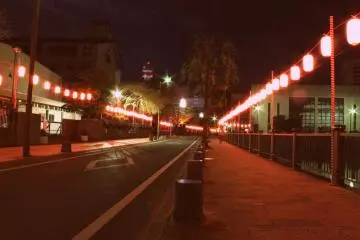 The street along Sunpu Park (photo effect: olden times) (Photo: Tyra 'nell E. Pille)