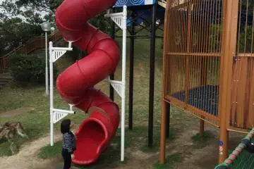 No kid can resist this twisty slide.