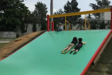 The widest slide I have ever seen. 