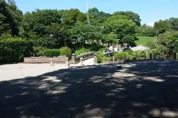 스이젠지 공원의 그늘진 분위기