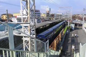 In a blink, the train passes the station