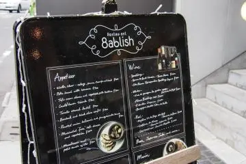 The menu at Restaurant 8ablish