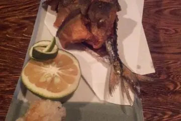Fried mackerel from the seasonal menu