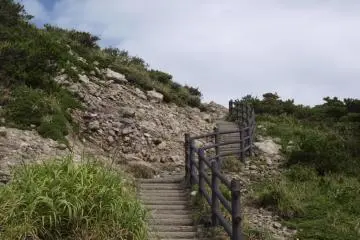Stairs on the way up to Kambiki viewing point
