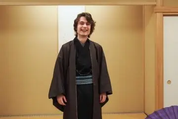 Colas looking proper in his obi.