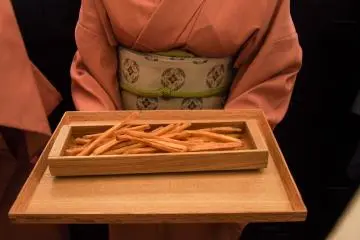 Samples of sweet potato fries.