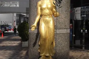 Another one in front of an office
