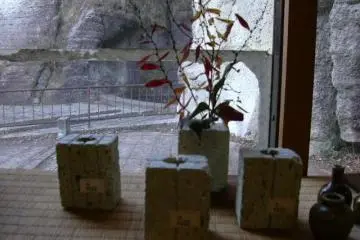 View out gift/coffee shop window, Ohya Quarry Ruins (Photo: S.C. Kurokawa)
