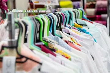 The undergarments have colorful collars