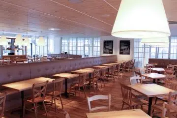 Main dining area promises space and plenty of light from outside