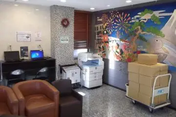 In the lobby