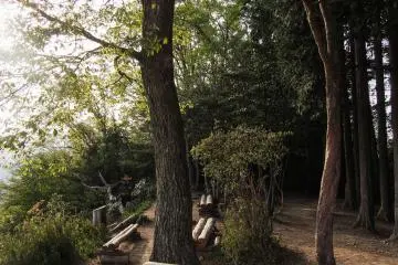 One of many viewing areas on the path.