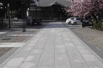 The approach to the halls