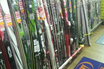 Skis as far as the eye can see