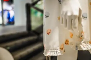 Ruffle detail on macaroon dress