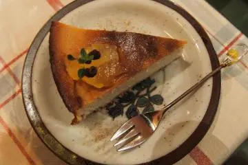 Tofu cheesecake at Le Coccole