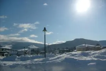 <p>This is the scene that greeted me outside Onuma Koen Station</p>