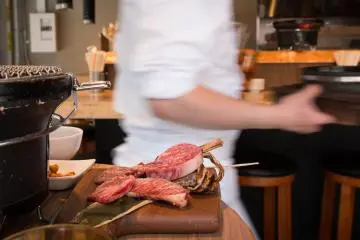 Waiter whizzing past