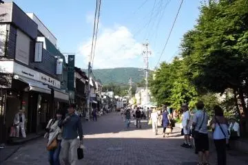 Towards the top of the street
