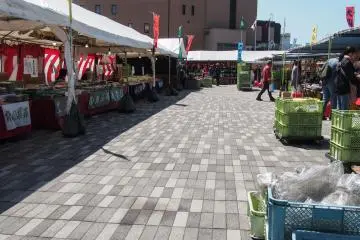 The market outside the museum.