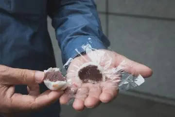 Manju berisi anko, yang terbuat dari kacang adzuki rebus dan gula