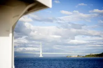 View of Kobe's Akashi Kaikyo Bridge