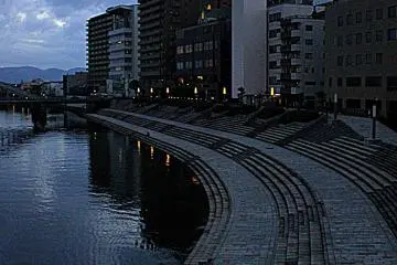 A long shot of the grounds below