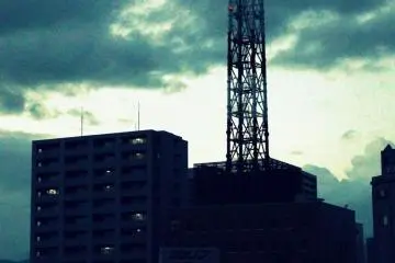 The red tower on a lonely late afternoon