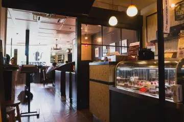 Entrance to the café
