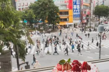 View of Shibuya crossing