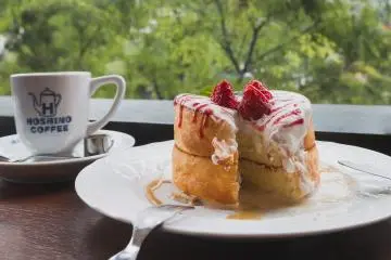Delicious! Hand dripped coffee on the left
