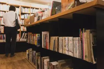 Person enjoying a little read after work