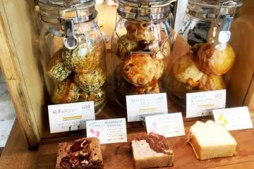 A variety of freshly baked scones
