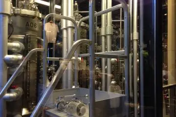 Brewing equipment inside the restaurant