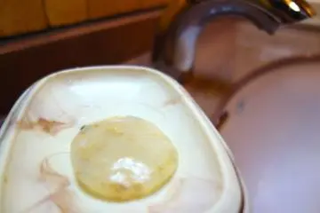 The soap rubs off golden specks onto your hands, so wash them thoroughly!