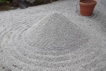 Mount Fuji rendered in gravel