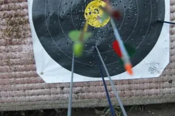 One type of target board scattered around the hill