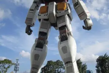 Vista trasera de Gundam