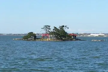 Tori gate on one of the small islands